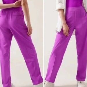 ATHLETA Brooklyn Heights Pants Size 10 Jazzy Purple Vienna Slim Stretch Tech
